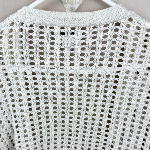 Ariat Cream Open-Knit Frolic Fringe Western Sweater Size Medium - Picture 8 of 17